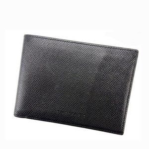 Bvlgari Wallet Purse Bifold Black Woman Authentic Used Y1846